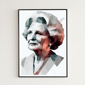 Margaret Thatcher, Women History Month, Empower, Inspire, AI Art, Wall Art, Decorations, Wall Prints