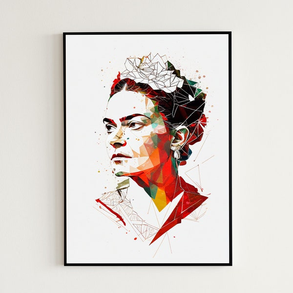 Frida Kahlo, Women History Month, Empower, Inspire, AI Art, Wall Art, Decorations, Wall Prints