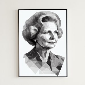 Margaret Thatcher, Women History Month, Empower, Inspire, AI Art, Wandkunst, Dekorationen, Wanddrucke