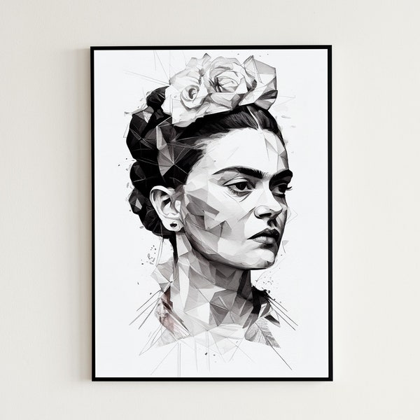 Frida Kahlo, Women History Month, Empower, Inspire, AI Art, Wall Art, Decorations, Wall Prints
