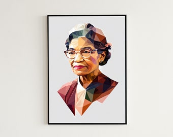 Rosa Parks, Women History Month, Empower, Inspire, AI Art, Wall Art, Decorations, Wall Prints