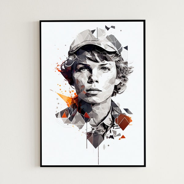 Amelia Earhart, Women History Month, Empower, Inspire, AI Art, Wall Art, Decorations, Wall Prints
