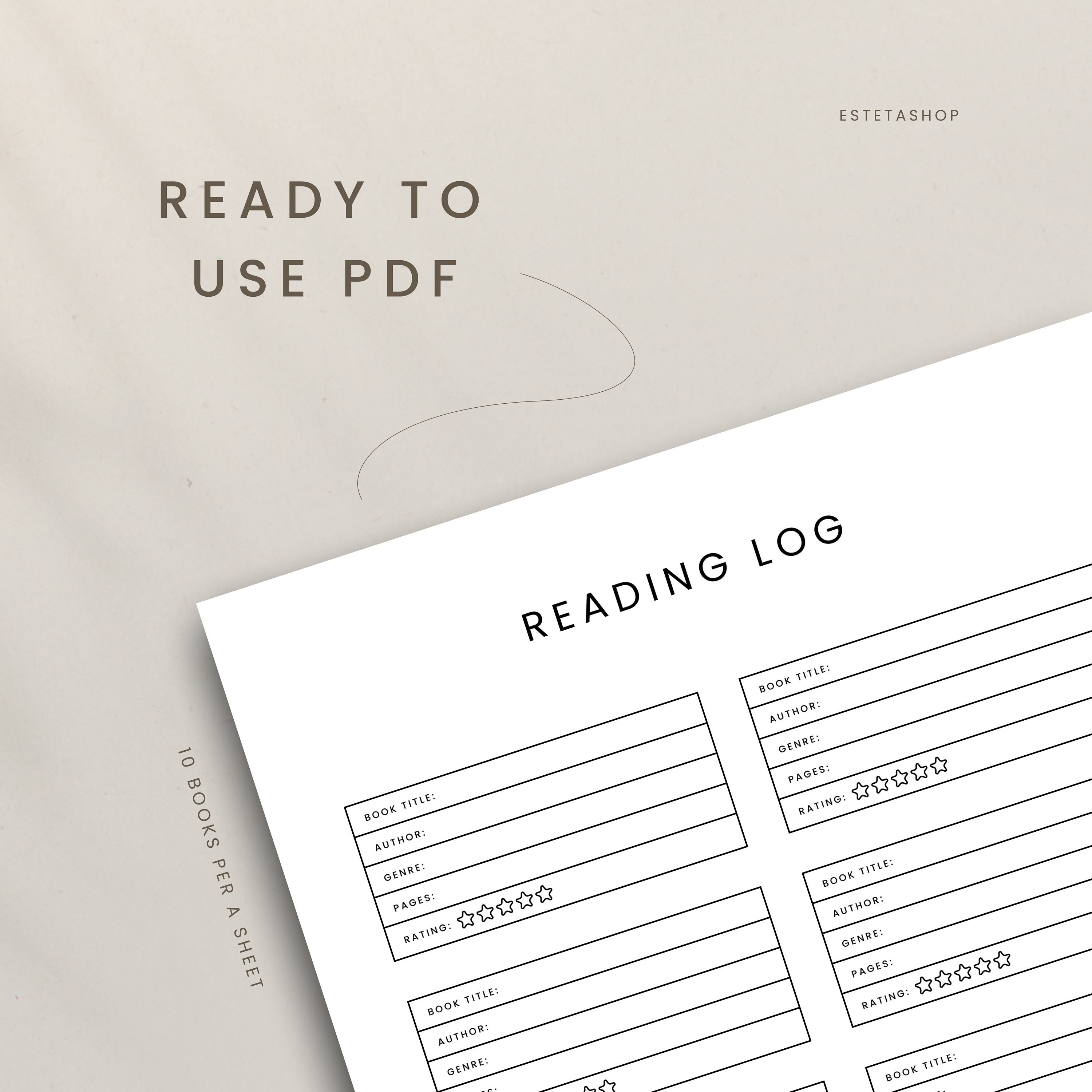 Printable Reading Log Tracker | Printable Book Tracker Journal ...