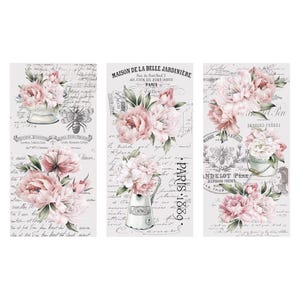 Trasferibili a caldo per artigianato e arredamento / 3 fogli di design 6"x12" di Thymeless Designs