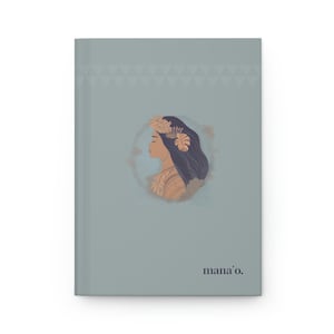 Hawaiian Journal/Notebook. Relaxing blue, featuring beautiful Hawaiian woman.