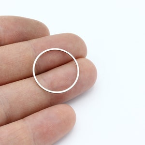22 mm Edelstahl-Kreis-Link, runder geschlossener Ring, Kreisverbinder, runde Creolen, Bandringe, Stahlzubehör, 50 Stück, SH-2551