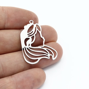 2 pcs collier visage de femme abstrait en acier inoxydable, breloque visage Picasso, boucles d'oreilles fille, boucles d'oreilles femme, accessoires en acier, SH-2905