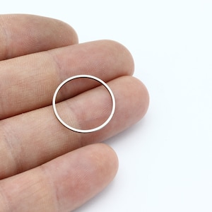 20 mm Edelstahl-Kreis-Link, runder geschlossener Ring, Kreisverbinder, runde Creolen, Bandringe, Stahlzubehör, 50 Stück, SH-2550