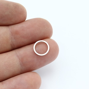 10 mm Edelstahl-Kreis-Link, runder geschlossener Ring, Kreisverbinder, runde Creolen, Bandringe, Stahlzubehör, 50 Stück, SH-2545