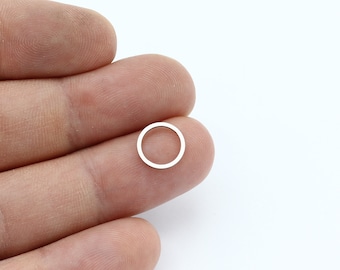 10 mm roestvrijstalen cirkellink, ronde gesloten ring, cirkelconnector, ronde hoepels, bandringen, stalen bevindingen, 50 stuks, SH-2545