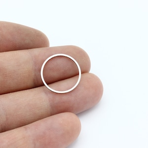 18 mm Edelstahl-Kreis-Link, runder geschlossener Ring, Kreisverbinder, runde Creolen, Bandringe, Stahlzubehör, 50 Stück, SH-2549