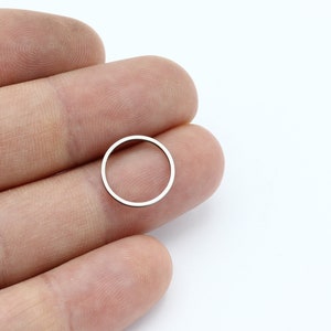 14 mm Edelstahl-Kreis-Link, runder geschlossener Ring, Kreisverbinder, runde Creolen, Bandringe, Stahlzubehör, 50 Stück, SH-2547