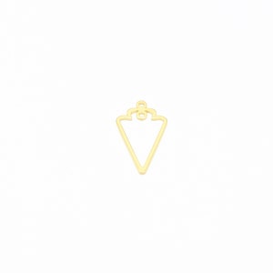 4 Pcs 24k Gold Plated Triangle Earring, Triangle Connector, Triangle Pendant, Geometric Jewelry, Necklace Findings, Jewelry Supplies,SH-2328
