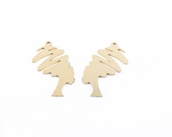 2 Stück Roh Messing Gesicht Anhänger, Frau Gesicht Anhänger, Umriss Gesicht Ohrringe, Frau Gesicht Silhouette Schmuck, Laser geschnitten Zubehör, 18x33mm, SH-151