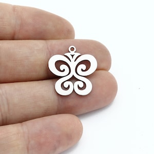 2 Pcs Stainless Steel Butterfly Pendant, Lase Cut Butterfly Charm, Month Earrings, Animal Findings, Necklace Pendant, Steel Findings,SH-3119