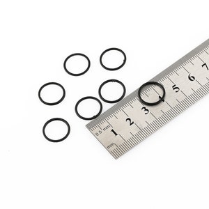 14mm Black Plated Circle Link, Round Closed Ring, Circle Connector, Round Hoops, Band Rings, Brass Findings, Jewelry Supplier, SH-977