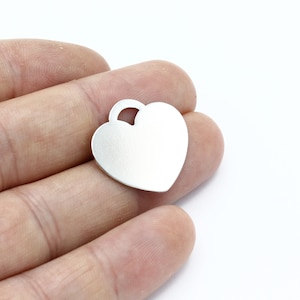 Rhodium Plated Heart Charms, Heart Pendant, Heart Jewelry, Rhodium Love Necklace, Necklace Findings, Laser Cut Findings, 22mm, SH-2812