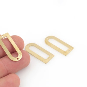 12 breloques en forme de D en laiton, estampage martelé, pendentif en forme de D, étiquette géométrique, boucle d&#39;oreille en forme de D, accessoires pour bijoux, SH-569