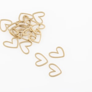 10 Pcs Raw Brass Heart Link Connector, Heart Findings, Tiny Heart Charm, Heart Jewelry, Earring Findings, Brass Findings, 10x12mm, SH-332