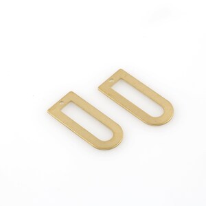 12 breloques en forme de D en laiton, estampage de bijoux, pendentif en forme de D, étiquette géométrique, boucle d&#39;oreille en forme de D, fournitures pour bijoux, SH-451
