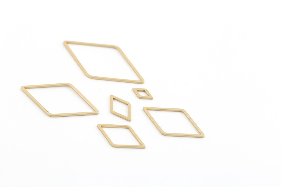 Triangle Wire Fastener 10 Pcs Raw Brass Triangle Connector, Triangle Charms, Triangle Earring ...