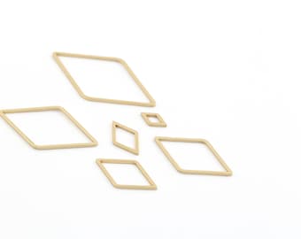 10 pcs Raw Brass Triangle Connector, Triangle Charms, Triangle Earring, Geometric Connector, Jewelry Making, Brass Findings, SH-649