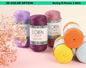 Loren Premium 2 mm Polyesterseil, 100 % Polypropylenschnur, Makramee-Schnur, 2 mm Häkeltaschenschnur, Makramee-Seil, Häkelgarn, Geschenk für Strickerin