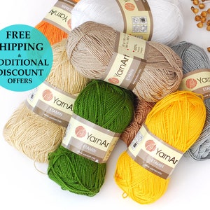 Yarnart Etamin Yarn, Embroidery Knitting Yarn, Embroidery Thread, Cross Stitch Needlepoint Yarn, Tapestry Yarn, Crochet Yarn, 100% Acrylic