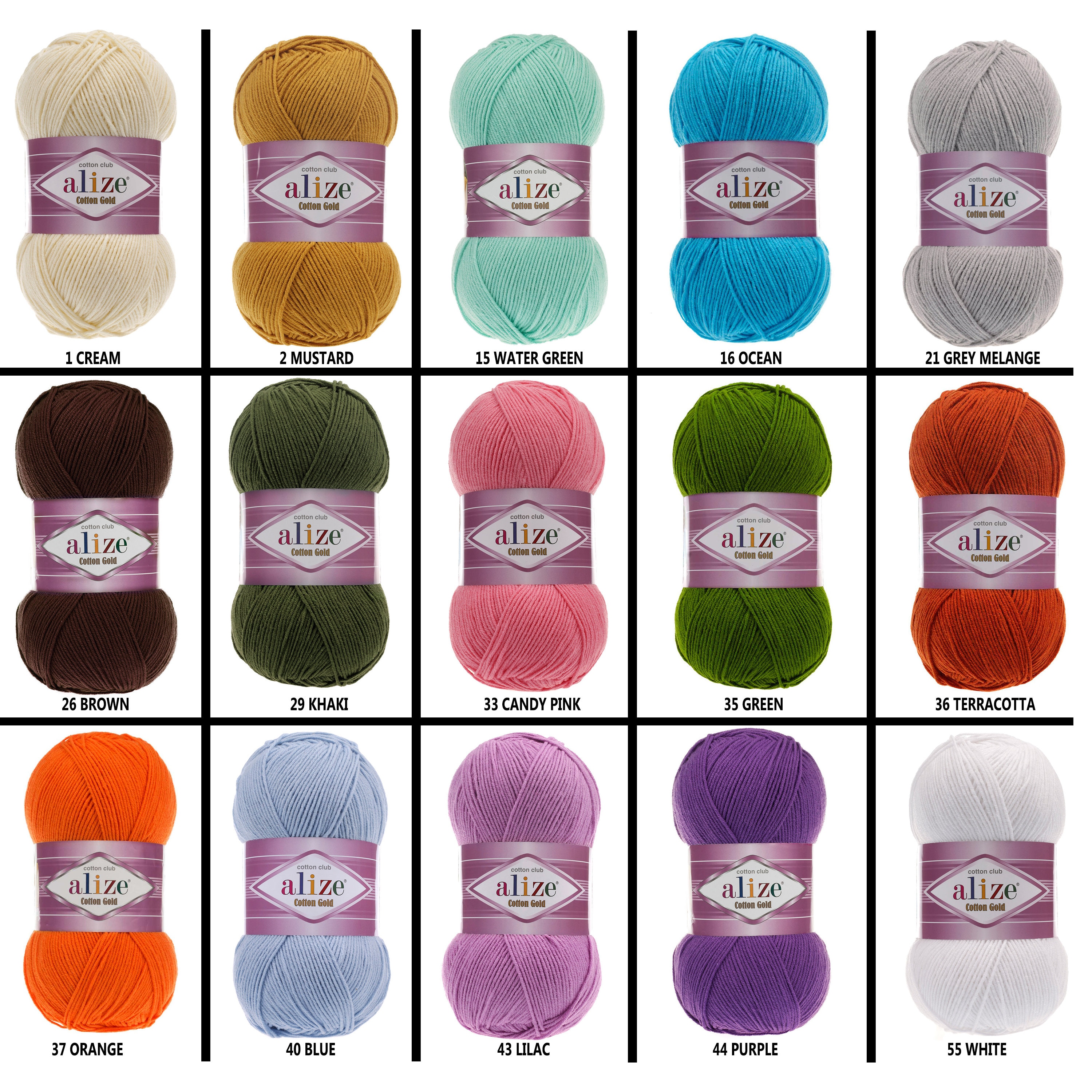 Alize Cotton Gold Yarn Amigurumi Crochet Yarn Ale Cotton Etsy