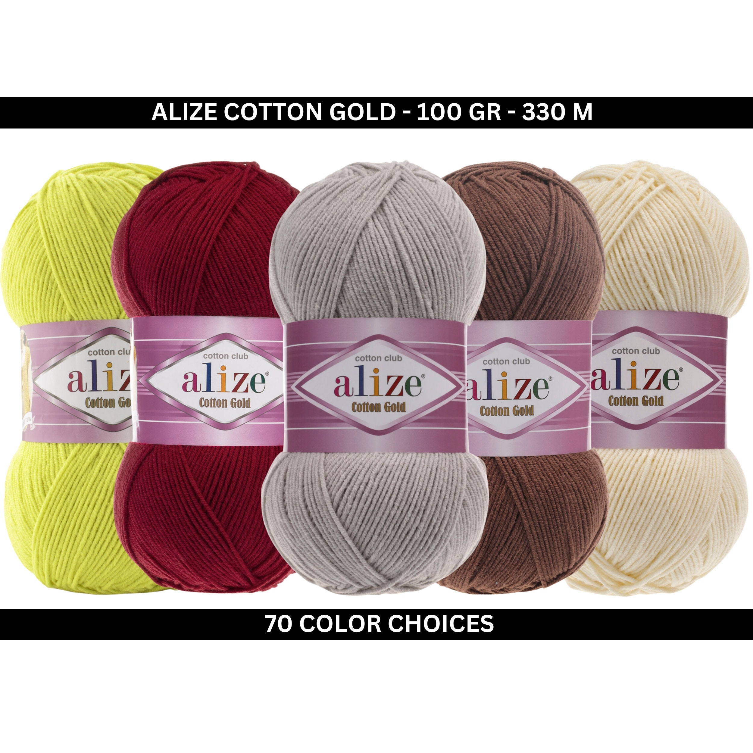 Alize Cotton Gold Yarn Amigurumi Crochet Yarn Ale Cotton Etsy