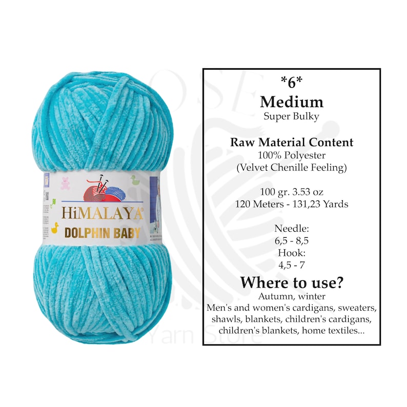 Himalaya Dolphin Baby Yarn, Very Soft Amigurumi Yarn, Bulky Velvet Yarns, Velour Yarn, Teddy Bear Yarn, Super Soft Yarn, Animal Yarn image 2