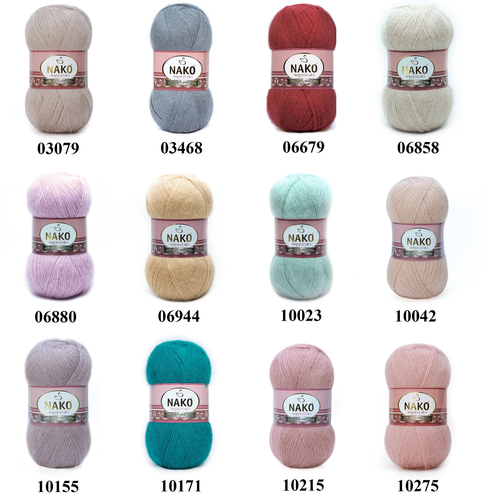 NAKO Angora Luks Wool Yarn Mohair Yarn Crochet Yarn Nako Etsy