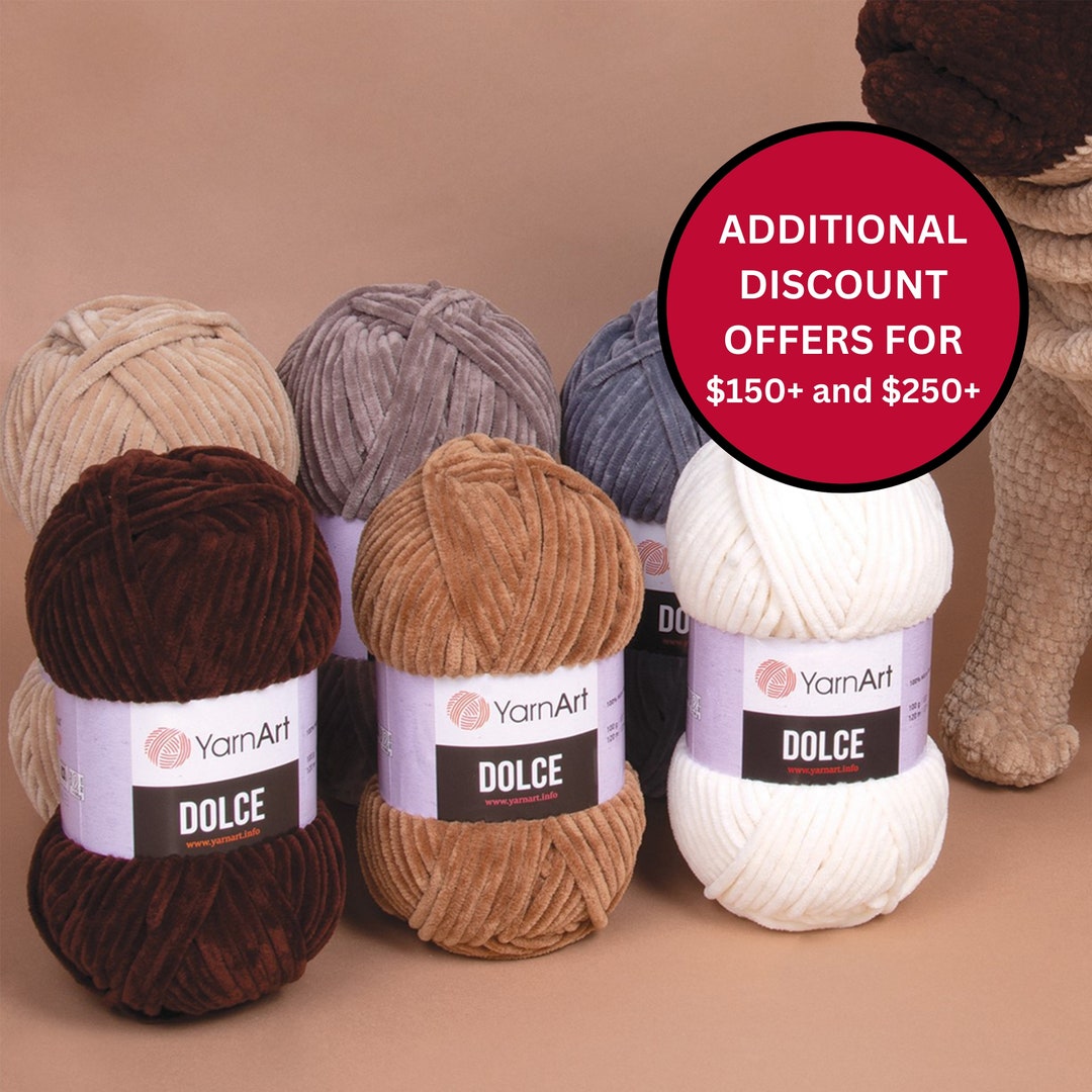 Yarn Art Dolce Yarn, Very Soft Amigurumi Animal Crochet Knitting Yarns