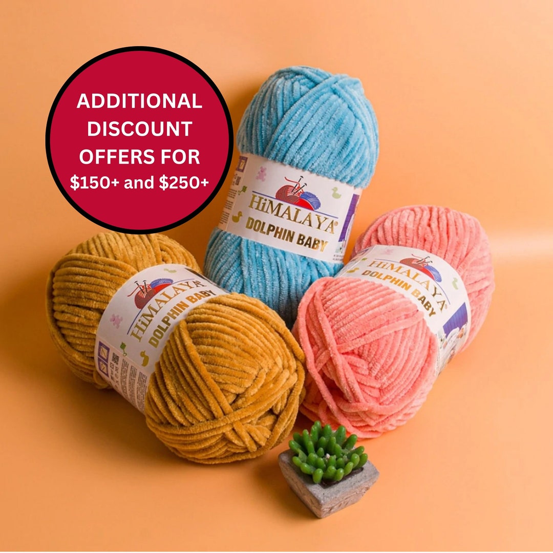 Himalaya Dolphin Baby Yarn, Very Soft Amigurumi Yarn, Bulky Velvet
