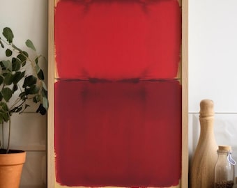 Red Paint, Mark Rothko inspired, Abstract, Paint blocks, Digital Art, Printable Designs