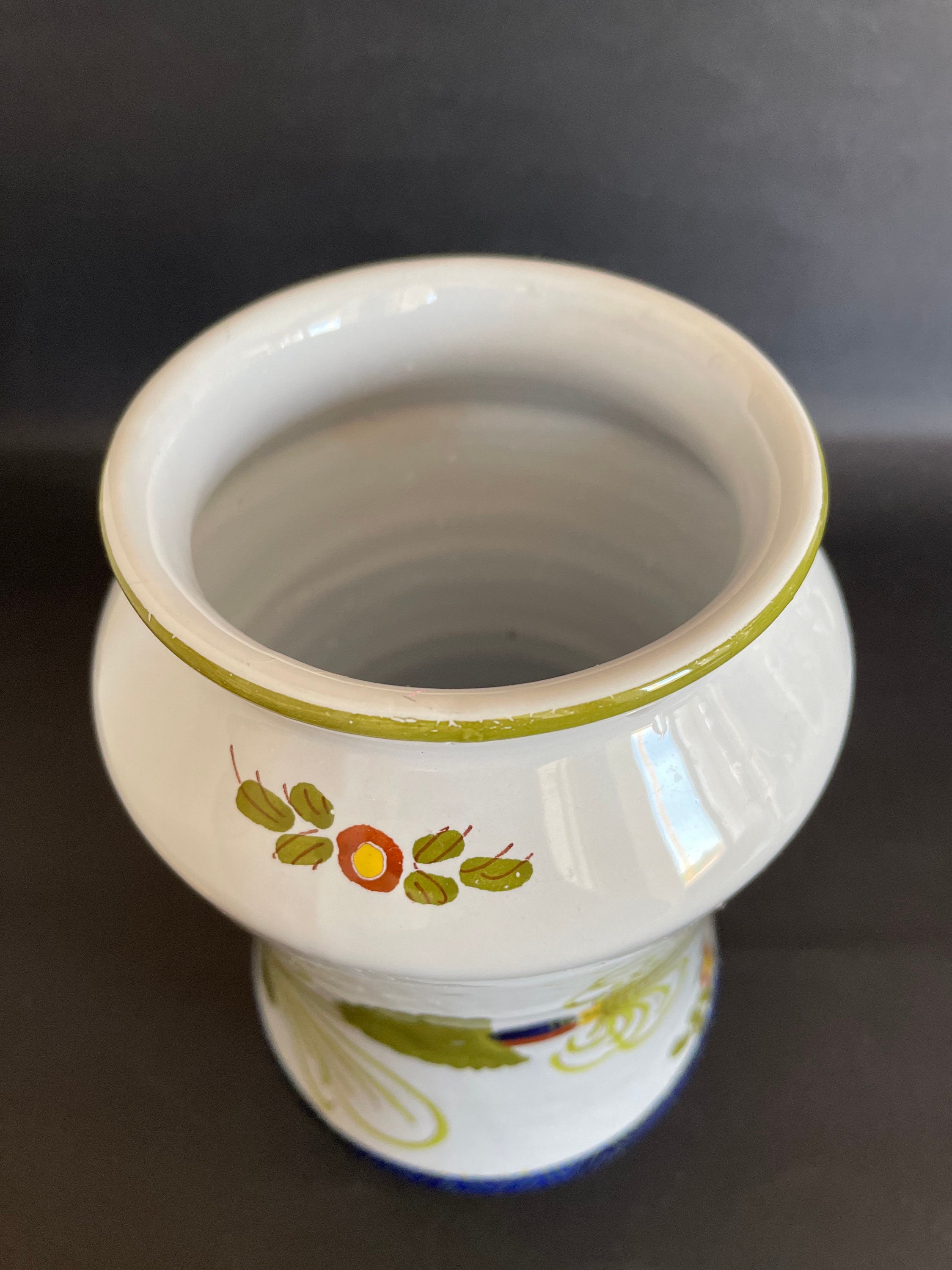 Hand-painted Italian Artistic Ceramic Flower Vase - H 20 Cm