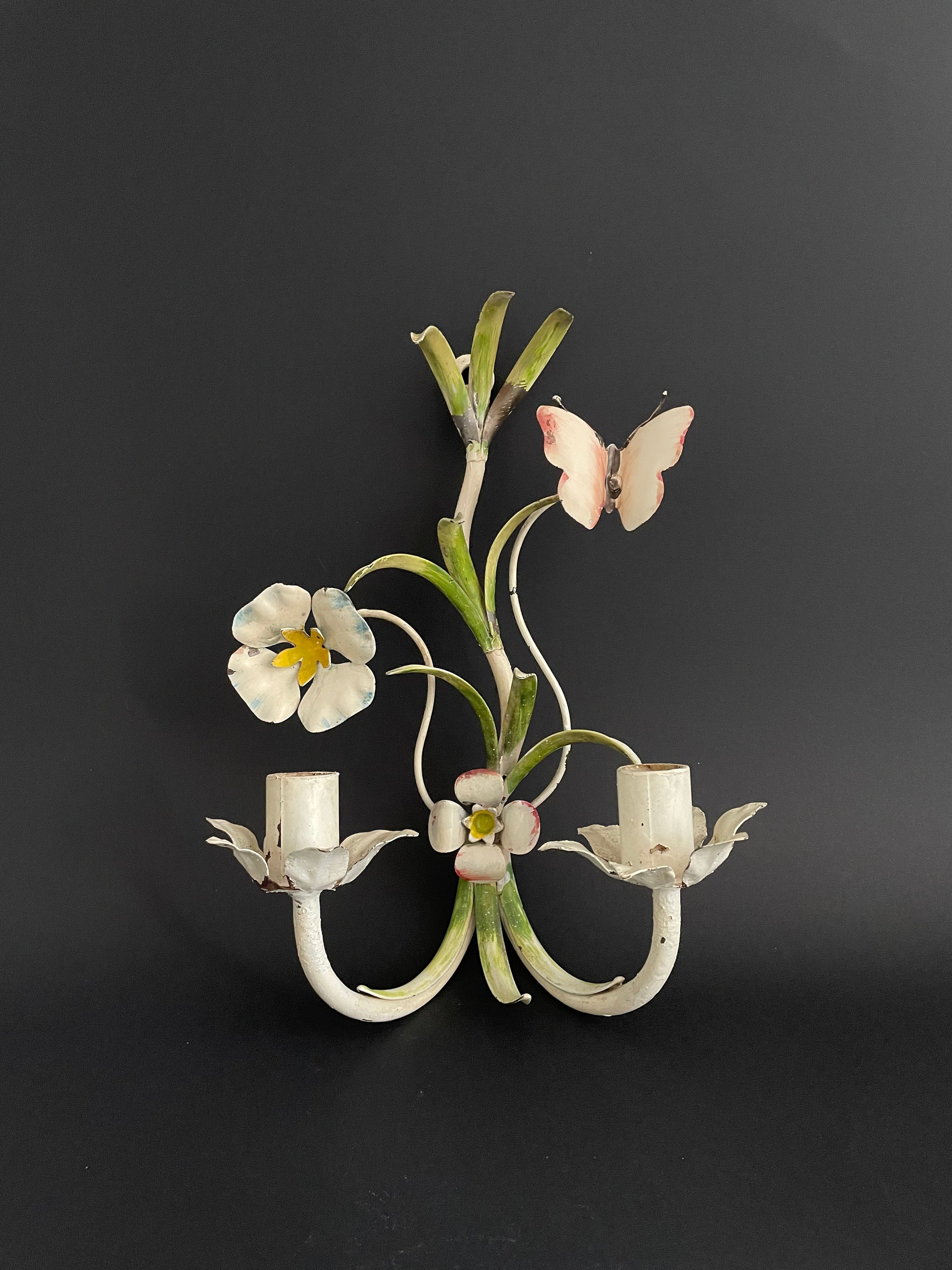 Decorazione da parete con fiori in metallo, scultura floreale moderna e