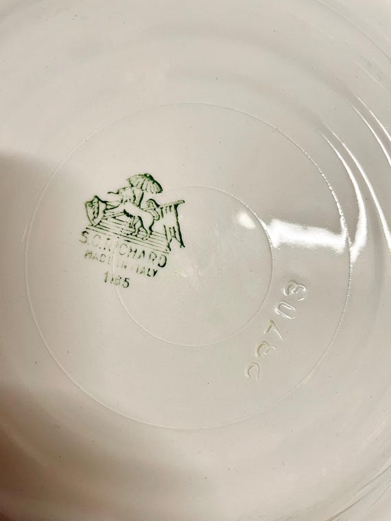 Set of 6 Antique Richard Ginori Plates - S.C Richard / White and