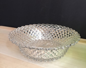Vintage printed glass terrine. Bowl from the 70s