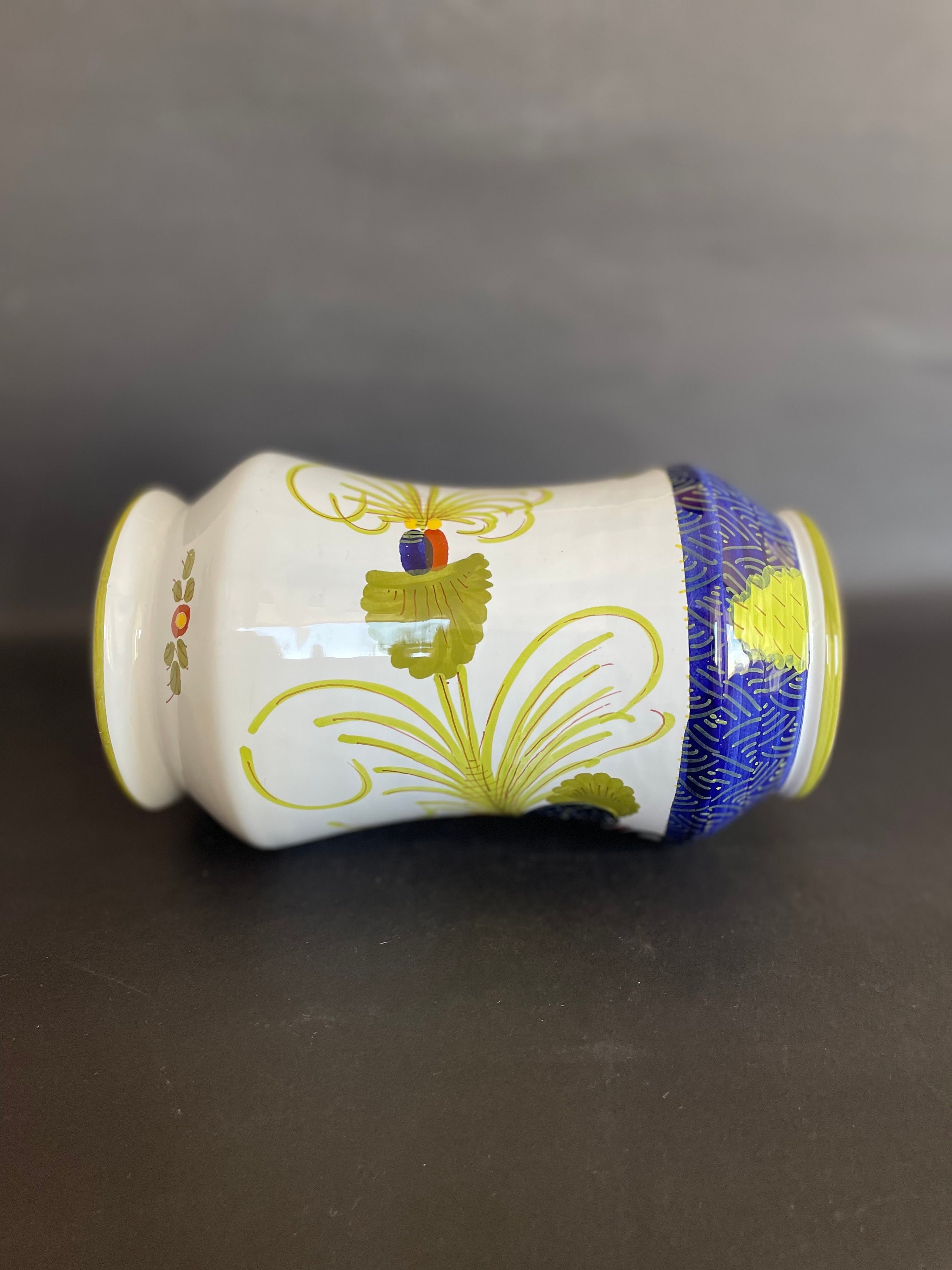 Hand-painted Italian Artistic Ceramic Flower Vase - H 20 Cm