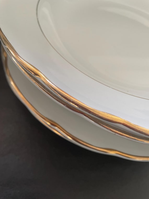 Set of 6 Antique Richard Ginori Plates - S.C Richard / White and
