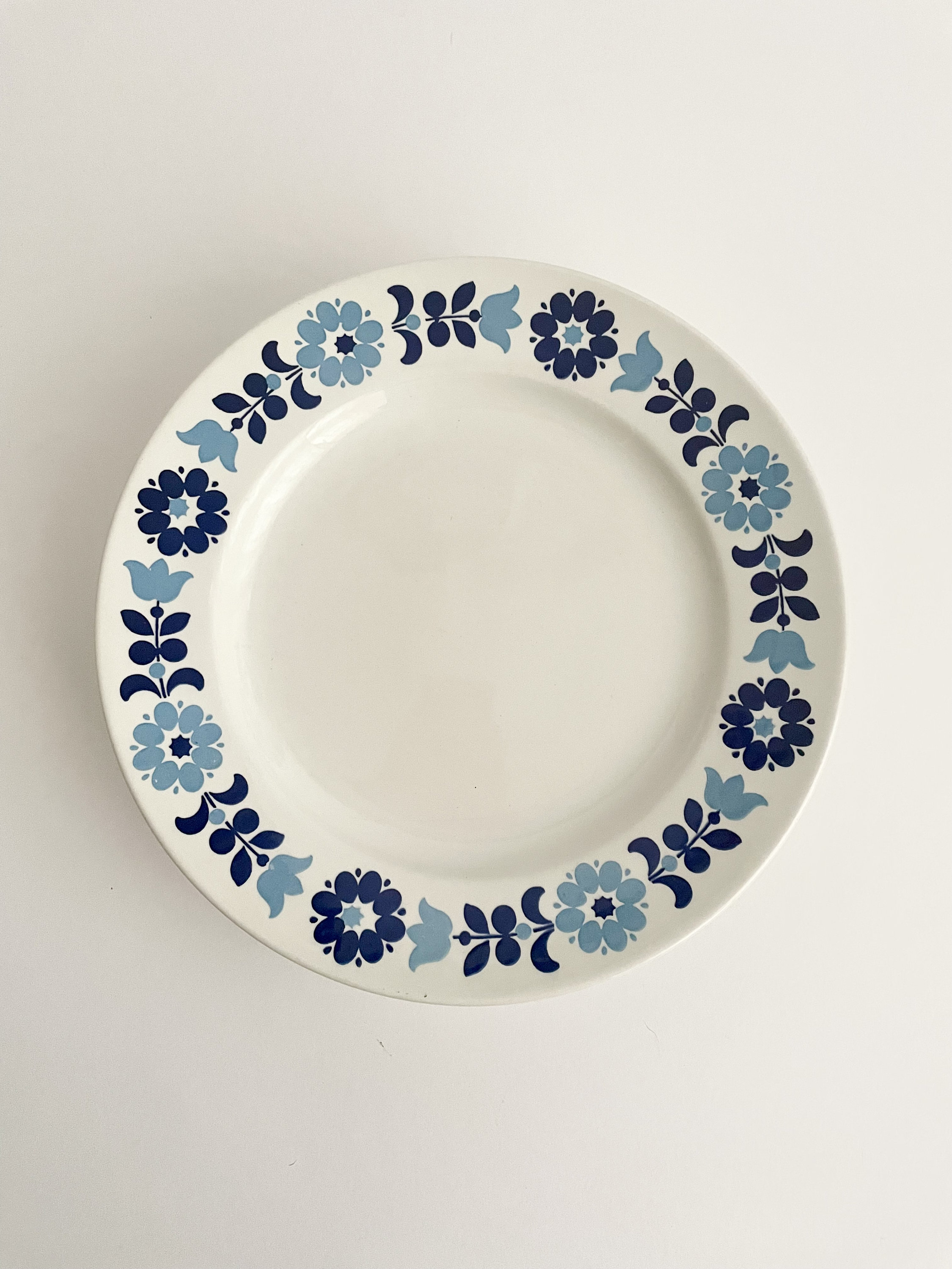 Set of 6 Richard Ginori and Laveno Diamondstone Plates / Vintage