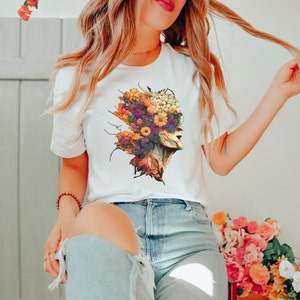 The Last of Us Shirt TLOU T-Shirt Gamer Girlfriend Gift for Her Botanical Design Flower Graphic Tee Floral Video Game Gift Fan Made