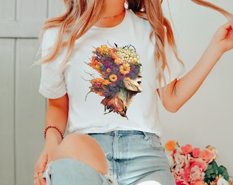 The Last of Us Shirt TLOU T-Shirt Gamer Girlfriend Gift for Her Botanical Design Flower Graphic Tee Floral Video Game Gift Fan Made