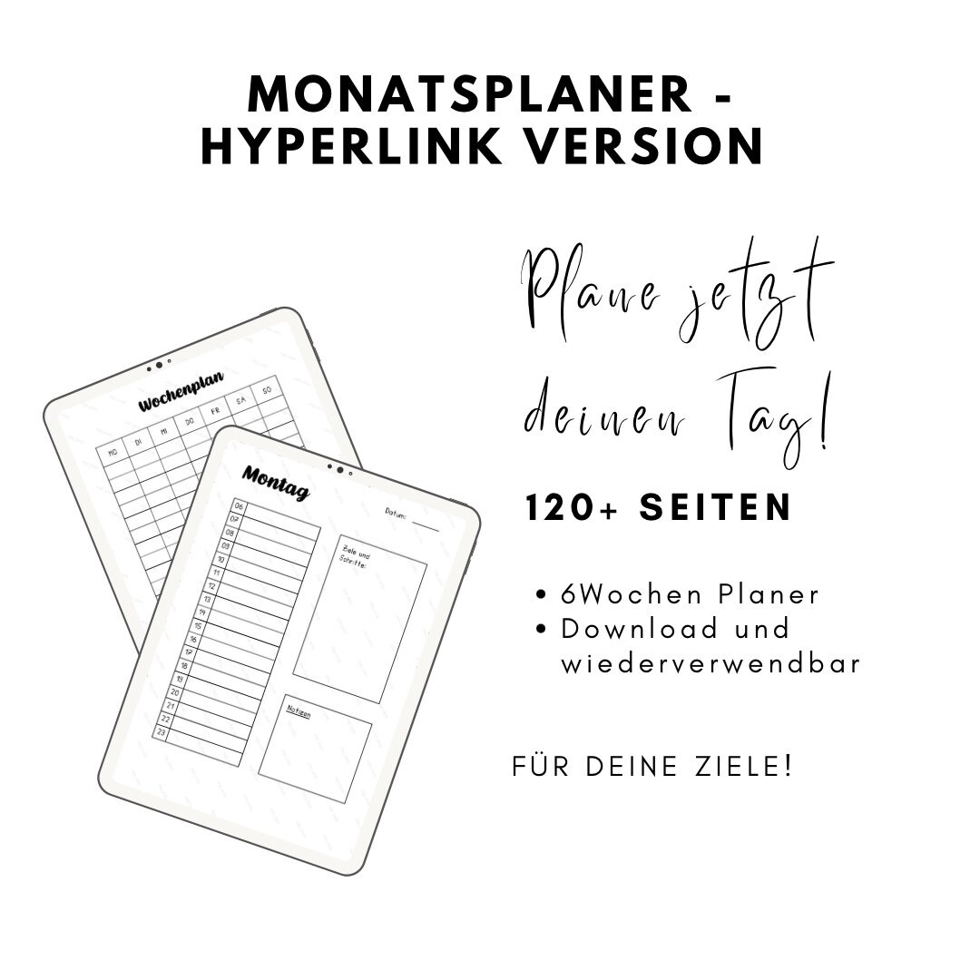 Hyperlinked Digital Planner - Goodnotes Planner, iPad Planner ...