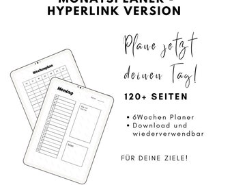Hyperlinked Digital Planner - Goodnotes Planner, iPad Planner, Notability Planner, Undated Digital Planner, Digital Calendar