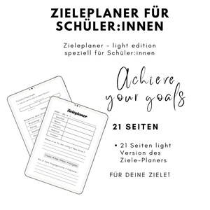 Achieve your goals - Set and achieve goals - 21 pages - light version of the large planner Printables / Templates - goal setting planner