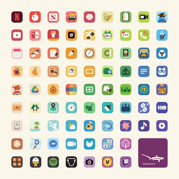 82 Animal Crossing App Icons & Wallpaper Bundle - iOS + Android