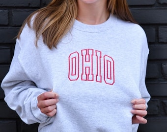 Ohio Embroidered Sweatshirt | Ohio Crewneck | State Sweatshirt | Ohio Sweatshirt