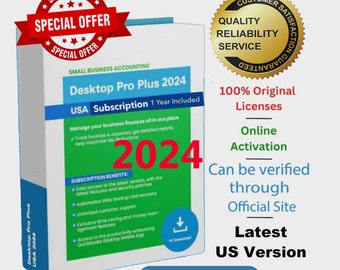Quick Desktop Pro Plus 2024 | Latest US Updatable Version For Accounting and Managing Business